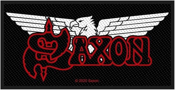 Saxon - Eagle Patch 10cm x 5cm Black