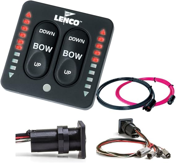 LENCO Marine Lenco 15171-001 LED Tactle Switch w/Pigtail, Dual