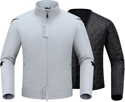 Winter Motorcycle Jacket for Men, Waterproof Windproof Motorbike Riding Jackets with Ce Level 2 Armor ShoulderElbow, Removable Thermal Liner