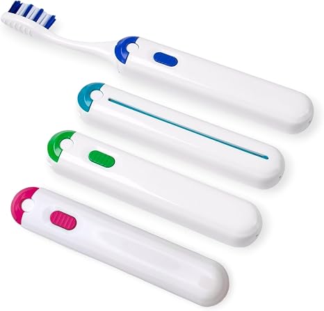 Travel Toothbrush (1 Piece) Folding Toothbrush for Travel with Case for Hygienic Storage Colour Cannot Be Selected