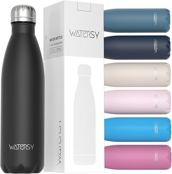 WATERSY Stainless Steel water bottles,17oz/500ml Insulated Water Bottle