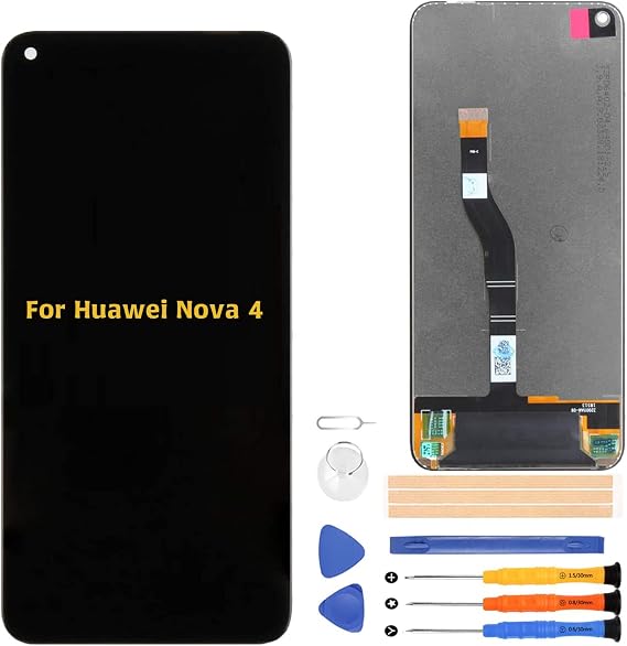 A-MIND for Huawei Honor V20 /Honor View 20 /Huawei Nova 4 LCD Display Touch Screen Digitizer Assembly Screen Replacement Kits PCT-L29 PCT-TL10 PCT-AL10,with Free Screen Protector+Repair Tools