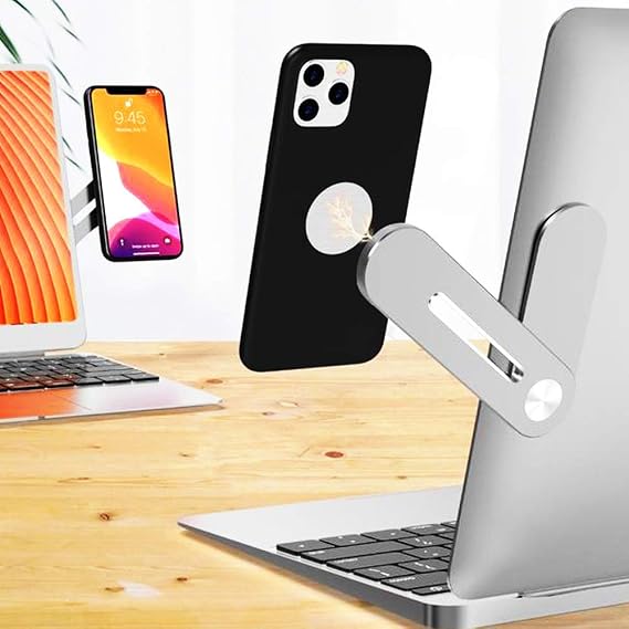 Coverzone Cep Telefonu için Mıknatıslı Telefon Standı Çoklu Ekran Yan Desteği Ayarlanabilir Telefon Tutacağı Dizüstü Bilgisayar Uzatma Manyetik Telefon Montaj Braketi