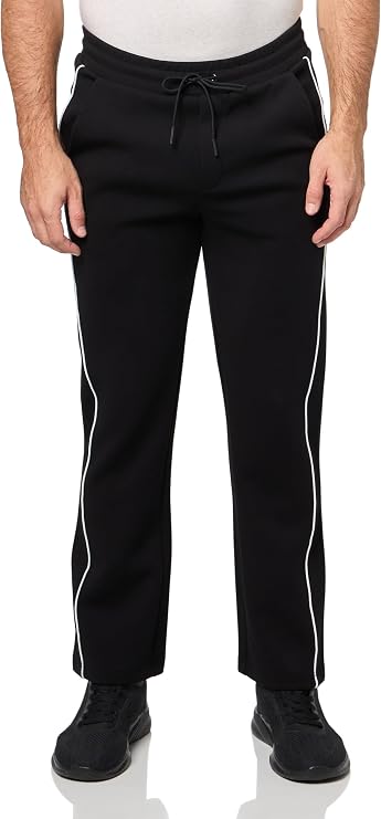 KARL LAGERFELD Men's Track Pant Scuba Contrast Piping Pant