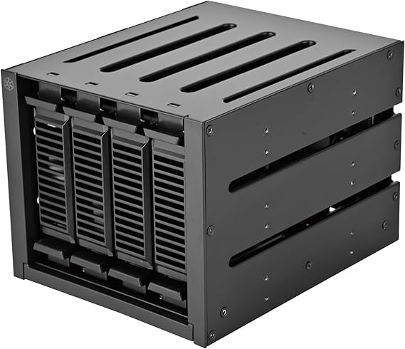 Silverstone Techology FS304-V Three (3) 5.25" Bay to Four (4) 3.5" SAS 12G / SATA 6G Trayless Hot-swap Cage, SST-FS304B-V