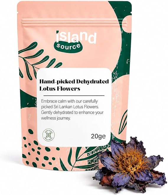 Premium Dehydrated Lotus Flower 20g – Island Source Herbal Tea with Lotus Flowers