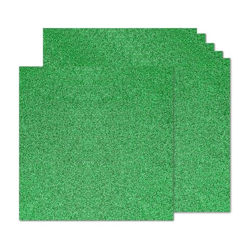 12 Sheets Green Glitter Cardstock Paper 12x 12, 250GSM92lb Double-Sided Premium Sparkly Paper Heavy Card Stock for Gift Wrapping,Graduation Cap DIY Projects, Party Decoration
