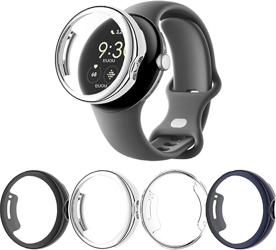 Microcase Google Pixel Watch Önü Kapalı Silikon Kılıf AL3173 (Lacivert)