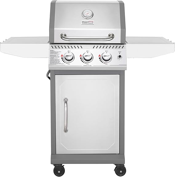 Stainless Steel 3-Burner Propane Gas Grill GG3001S Silver