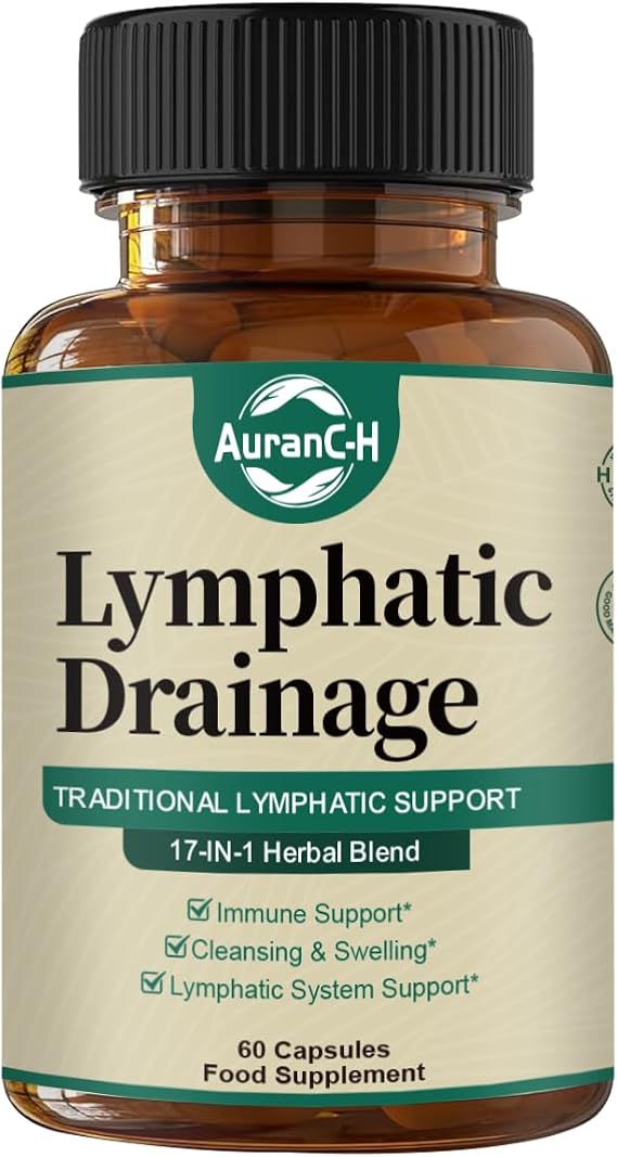 Lymphatic Drainage Capsules, Water Detox, Lymphatic Drainage - Reduce Lymph Swelling, Maximum Potency Formula with Dandelion Extract, Cleavers Extract - Supports Cellulite Reduction, 60 Capsules