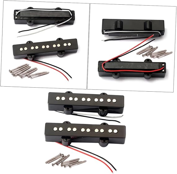 DECHOUS 5 String Bass Guitar Pickups Black Parts Bass Pickups Bass Guitar Pickup Part Bass Neck Open Bridge Pickup Electric