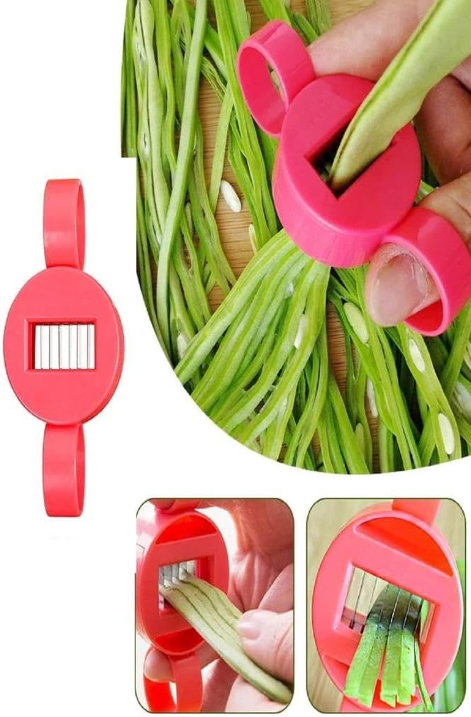 Adjustable Green Bean Slicer Cutter Practical Okra Broad Bean Vs Shredder Slicer