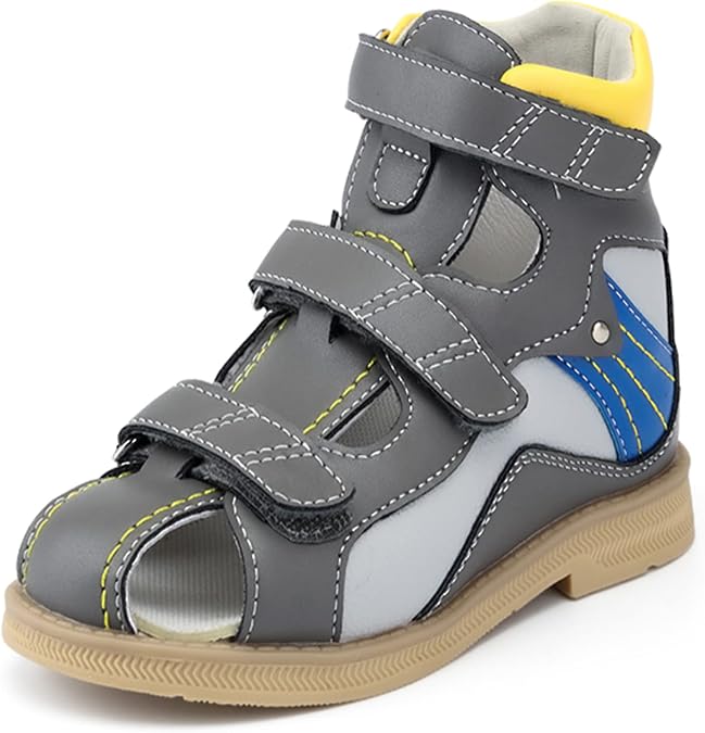 princepard Orthopedic Sandals for Toddlers and Kids,Corrective Closed-toe High Back Shoes with Ankle & Arch Support