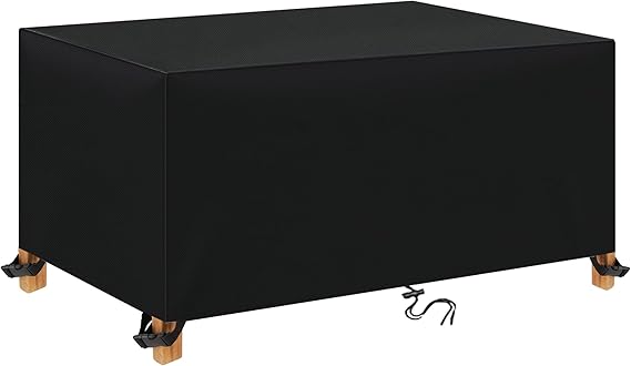 Patio Furniture Covers Waterproof Outdoor 600D Oxford Fabric Patio Table Covers Rectangle Couch Cover Weatherproof Furniture Covering for Deck Lawn and Backyard 40"L x 40"W x 30"H//100x100x75cm