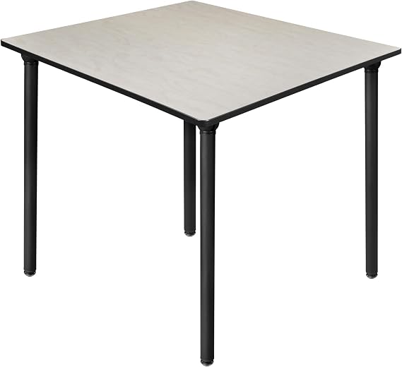 Regency Kee 48 in. Large Square Breakroom Table- Maple Top, Black Folding Legs