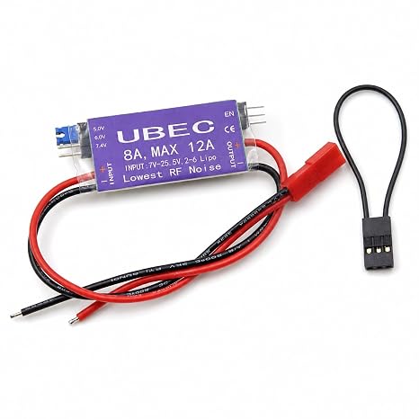 UBEC Voltage Regulator, External RC BEC Voltage Regulator Step-Down UBEC Module 5V 6V 7.4V 8A Output 7V-25.5V Input, Voltage Regulator Board for RC Helicopter Airplane