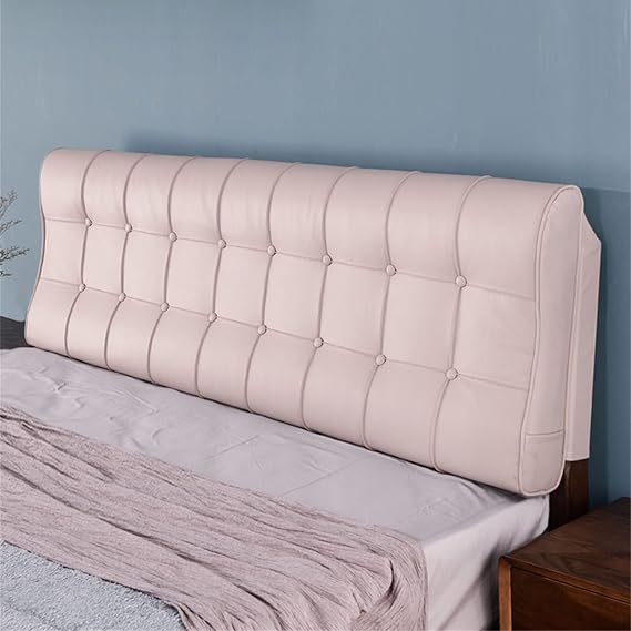 Generic Headboard Cushion Soft Reading Pillow Bed Backrest,Soft Case Lumbar Pad Crash Cushion Wall Pillows with Zipper Cover for Daybed Bed Hotel Dorm Bench,B,No headboard 47.2"/120cm