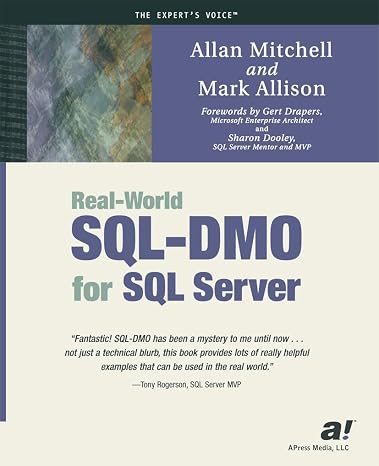 Real-World Sql-Dmo for Sql Server Expert's Voice