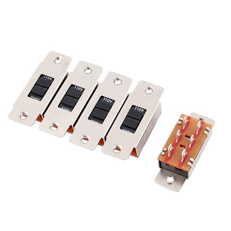 uxcell 5 Piece 2 Position DPDT 6 Pin Mini Slide Switch AC 3A/1.5A 125V/250V