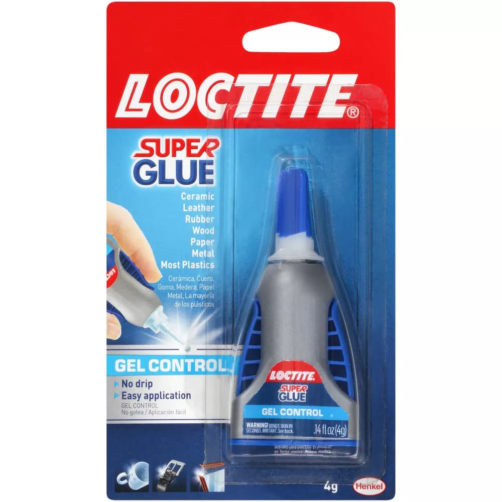 Loctite Super Glue Gel Control, Clear Superglue for Plastic, Wood, Metal, Crafts, Repair, Cyanoacrylate Adhesive Instant Glue