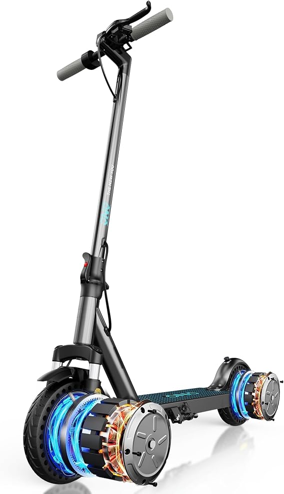 QNQ Climber 1000W Dual Motor Electric Scooter - 35% Hill Climb, 19mph Speed, 30 Mile Range, 8.5" Soild Tires, Dual E-Brakes, 220LBS Load, E-Scooter for Adults and Teens