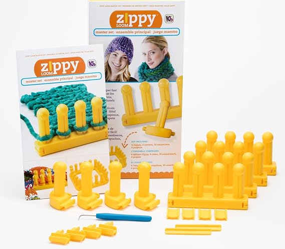 Authentic Knitting Board Bundle Zippy Master Set, Jumbo Gauge, Modular Loom