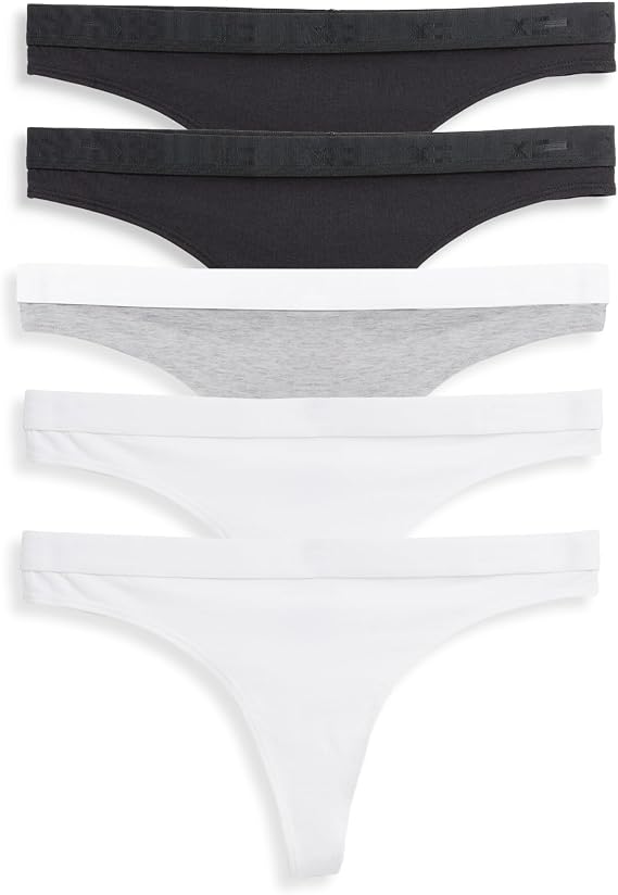 TomboyX Thong, Lightweight Cotton Ultra-Soft Underwear, All Day Comfort, (XS-4X), Multipack