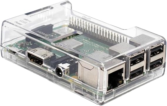 sb components Raspberry Pi 3 Model B+ Transparent Case - Access to All Ports