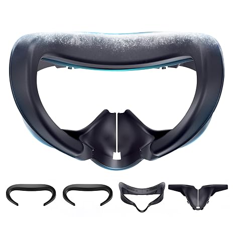 DESTEK Cooling Face Pad Facial Interface Compatible with Meta/Oculus Quest 3s, Includes Two Replacement Ice Silk and Cool Ice Gel Face Cushions,NOT Compatible with Meta Quest 3