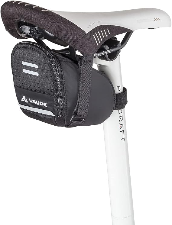 Vaude Race Light Bicycle Saddle Bag Lightweight & Reflective Black