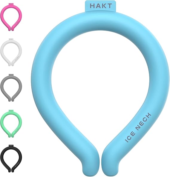 Neck Cooling Tube, Wearable Cooling Neck Wrap for Hot Summer, Reusable 18C/64F Ice Ring Cooler for Heat Outdoor Sports,Outdoor Workers(Blue)