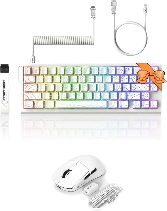 ATTACK SHARK X68 HE Magnetic Switch Mechanical Keyboard & R6PRO Wireless Gaming Mouse Combo