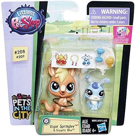 Littlest Pet Shop Vigor Springley and Hoppity Blue Figures