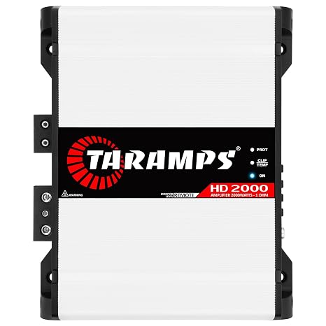 Taramps HD 2000 1 Ohm 2000W RMS Full Range Monoblock Car Audio Amplifier