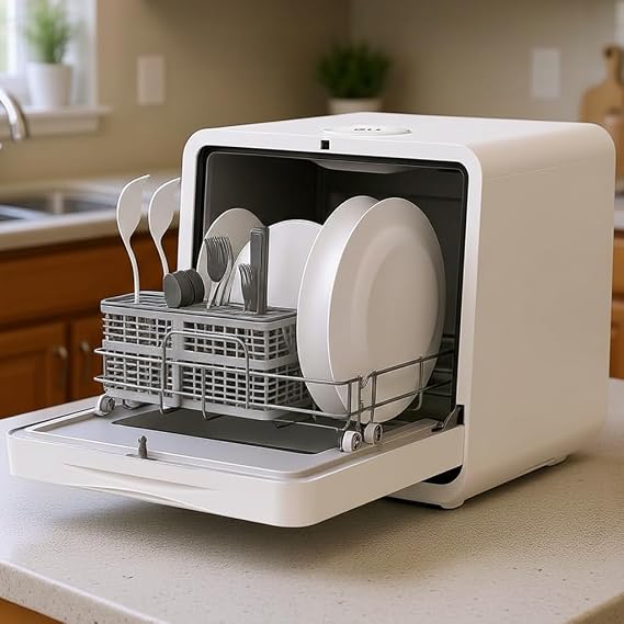 Table Top Dishwasher, Mini Countertop Dishwasher with 7 Program [Energy Class C]