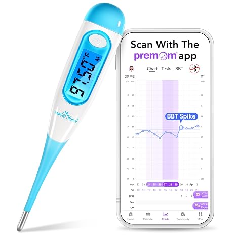 easy@Home Digital Basal Body Thermometer for Adults - Fertility Tracker