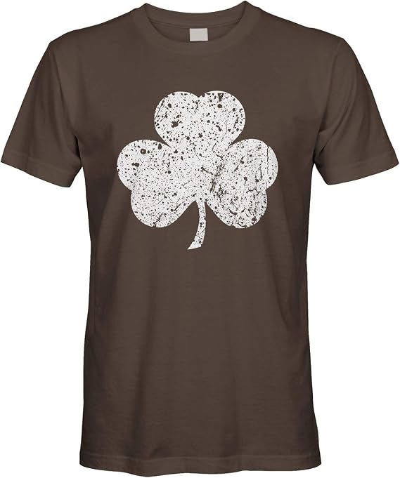 Men's White Three Leaf Clover St Patrick's Day T-Shirt