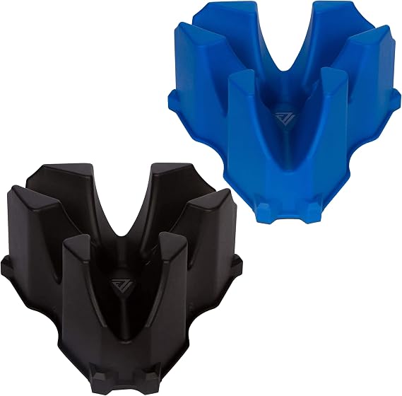 KOM Cycling Indoor Trainer Front Wheel Riser Block Double Bundle - 3 Different Heights Creating The Perfect Block for All Trainers Including Cyclops, Wahoo, and Kinetic (Black)