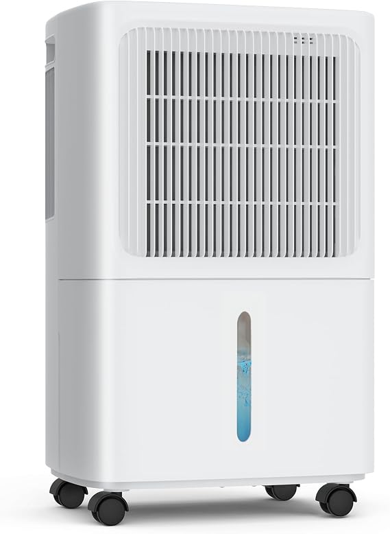 LEENON Dehumidifiers for Home 12L/Day Compressor Dehumidifier for Bedroom with Ultra-Quiet Sleep Mode Drying Clothes, Auto Off, 24H Timer, Continuous Drainage, Humidity Sensor, for Basement Home Damp