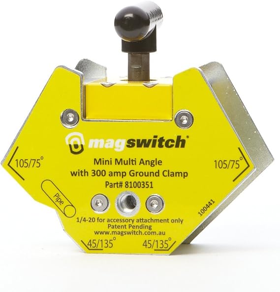 Magswitch - 8100351 Mini Multi Angle w 300amp GC Mini Multi Angle with 200 Amp, Yellow/Silver/Black