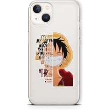 Multitronic iPhone 14 Uyumlu Monkey D. Luffy Tasarım Baskılı Şeffaf Kılıf, strlght14i037