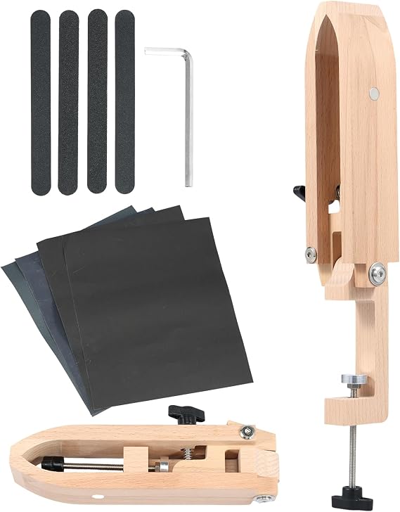Stitching Pony,Adjustable Sewing Pony,Foldable Tabletop Horse Clamp,Saddle Clamp Craft Jig,Hand Guide Work Vise,Leatherworking DIY Craft Tool,Heavy Duty Sewing Holder,Beech Wood
