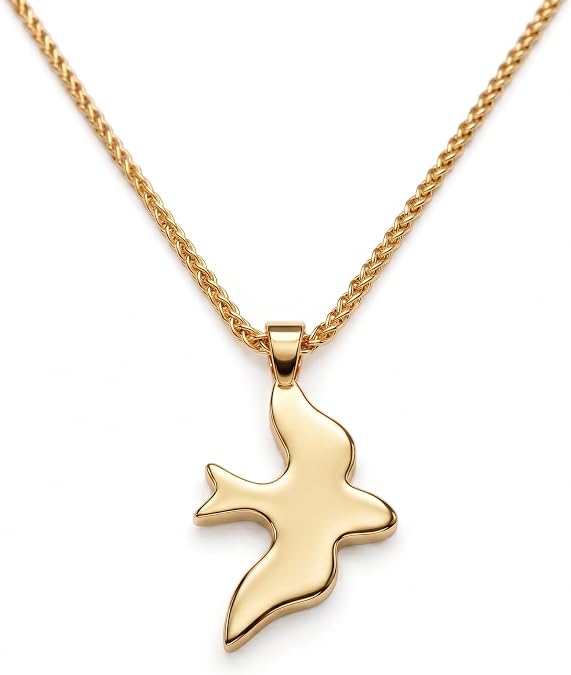Dove Bird Necklace for Women, Flying Bird Pendant, Soaring Charm | Dainty Flying Bird Pendant, Minimalist Nature Jewelry, Dainty Everyday Gift for Women
