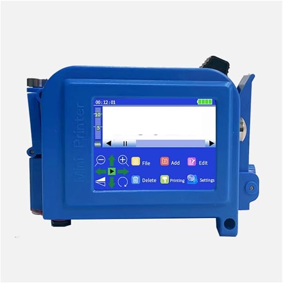 Portable Inkjet Coder, Mini 12.7mm Handheld Inkjet Label Printer Mobile Lot Code Industrial Printer Solvent Quick Dry