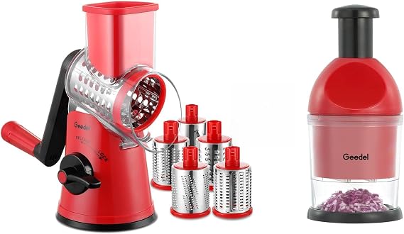 Cheese Grater and Food Chopper Bundle