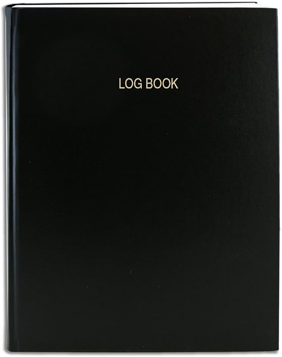 BookFactory Black 5 Column Log Book, Hardbound, 120 Pages