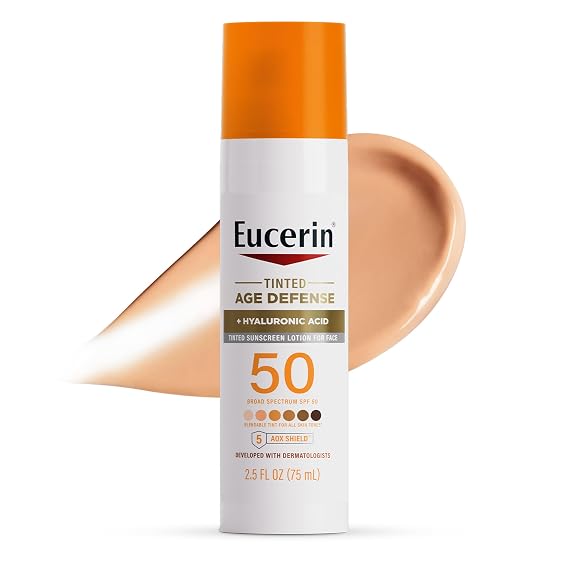 Eucerin Sun Age Defense Tinted Face Lotion SPF 50, 2.5 FL OZ