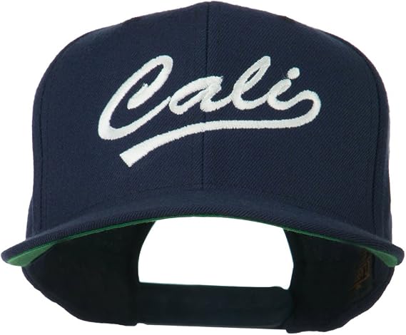 Cali Embroidered Flat Bill Cap