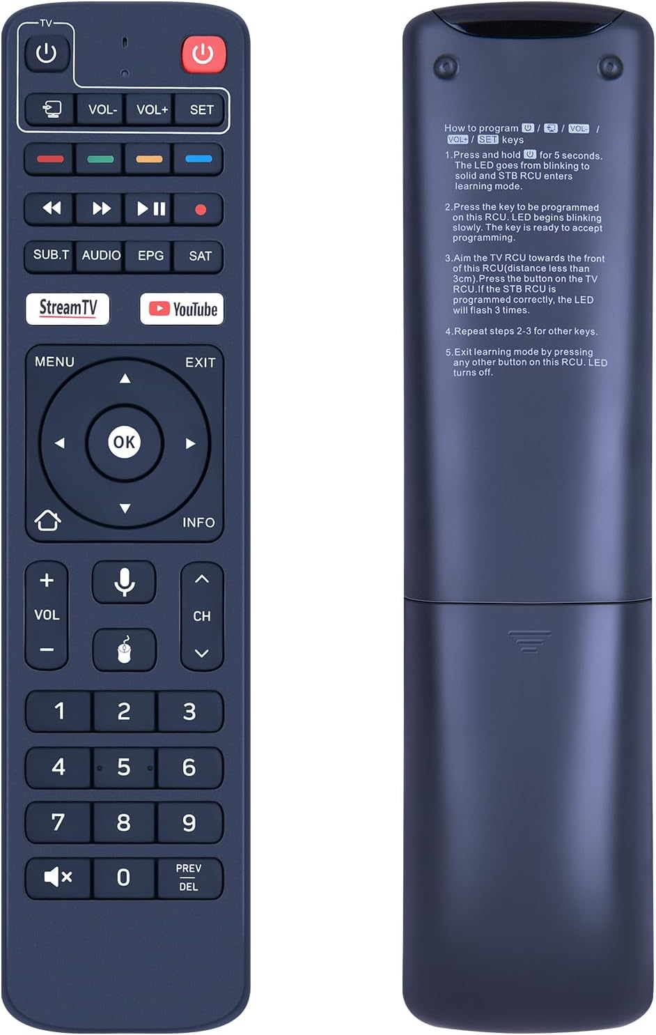 Replacement Remote Control for GigaBlue UHD X1 Plus 4K Android IP/OTT 1x DVB-S2x Tuner Media Player, Black