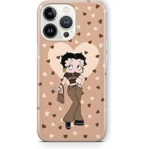 Multitronic iPhone 13 Pro Max Uyumlu Betty Boop Tasarım Baskılı Şeffaf Kılıf, strlght13pmx131